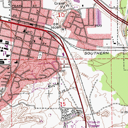 Topographic Map of Kingdom Hall of Jehovahs Witnesses, AZ