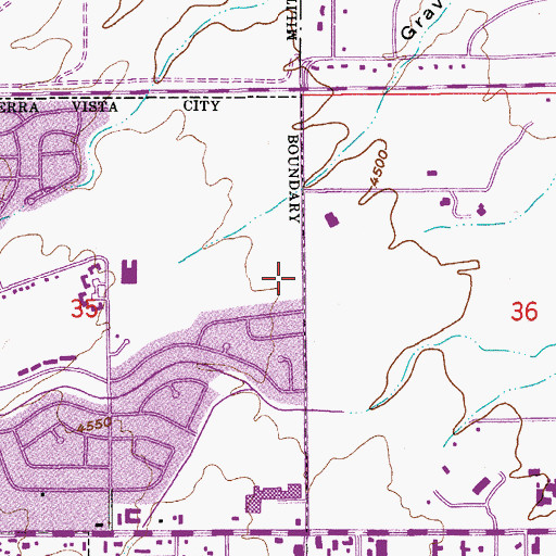 Topographic Map of Life in Christ Church, AZ