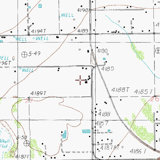 Topographic Map of Life Springs Community Church of the Nazarene, AZ