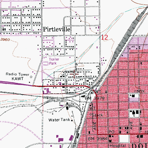 Topographic Map of Sacred Heart Chapel, AZ