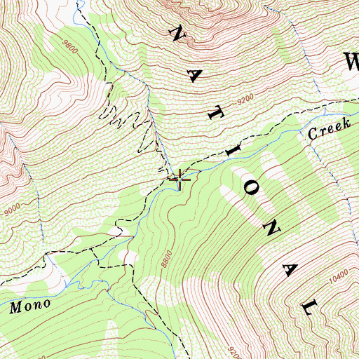 Topographic Map of Laurel Creek, CA