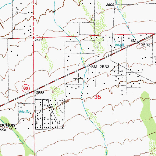 Topographic Map of Serenity Baptist Church, AZ