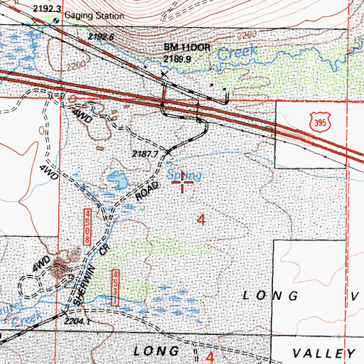 Topographic Map of Laurel Creek, CA