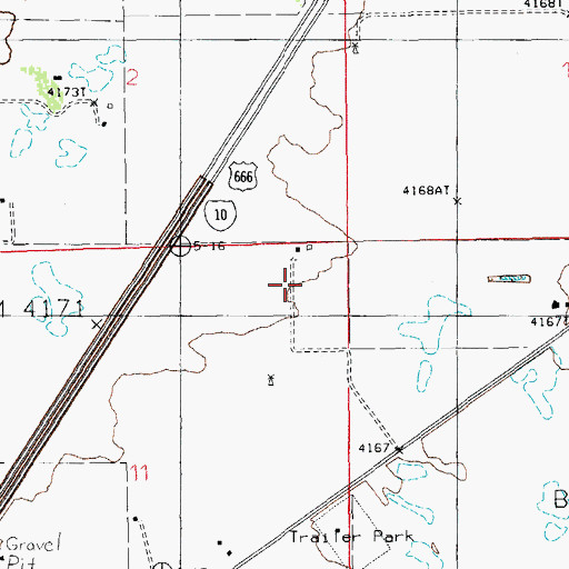 Topographic Map of Willcox Seventh Day Adventist Church, AZ