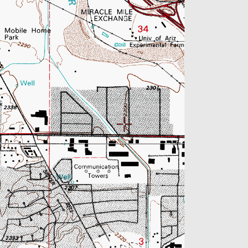 Topographic Map of Open Heavens Fellowship, AZ