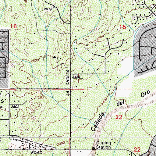 Topographic Map of Alive Church, AZ
