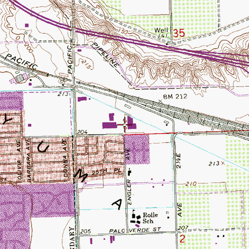 Topographic Map of Calvary Chapel of Yuma, AZ