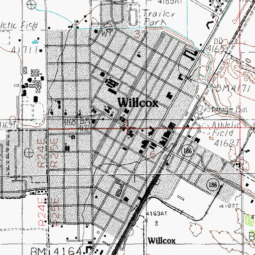 Topographic Map of Elsie S Hogan Community Library, AZ