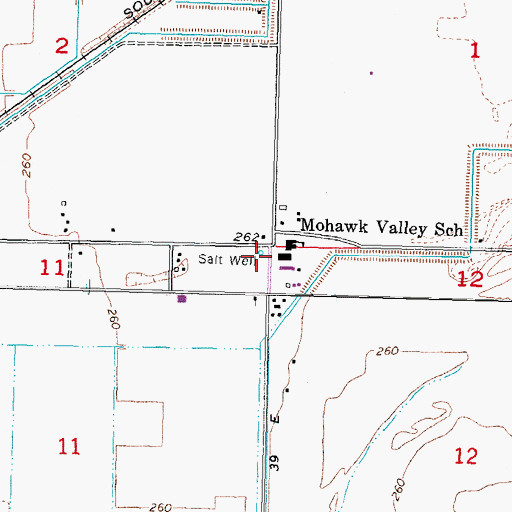 Topographic Map of Roll Library, AZ