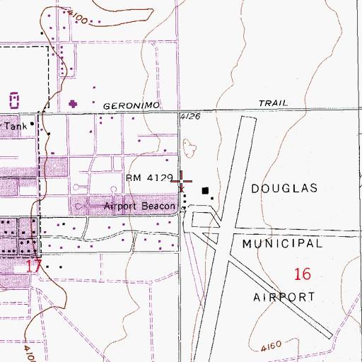 Topographic Map of Border Air Museum, AZ