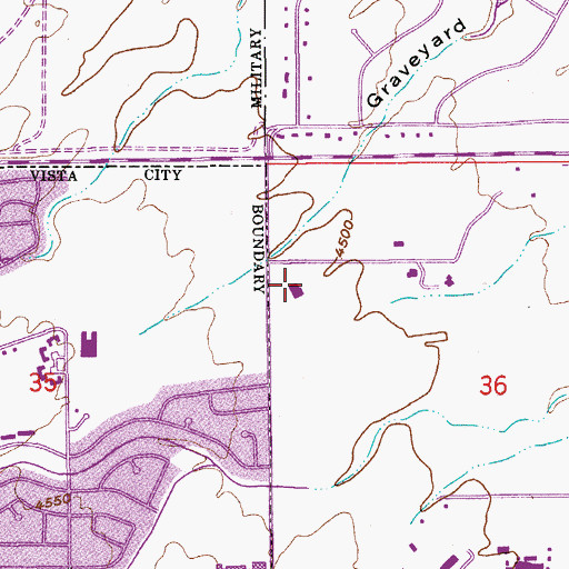 Topographic Map of Sierra Vista City Hall, AZ
