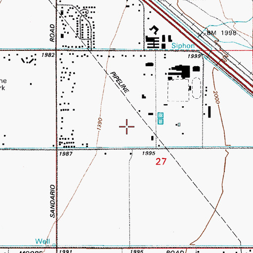 Topographic Map of Marana Municipal Complex, AZ