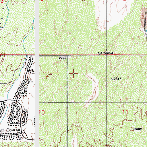 Topographic Map of Oro Valley Town Hall, AZ
