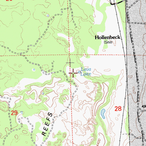 Topographic Map of Lava Lake, CA