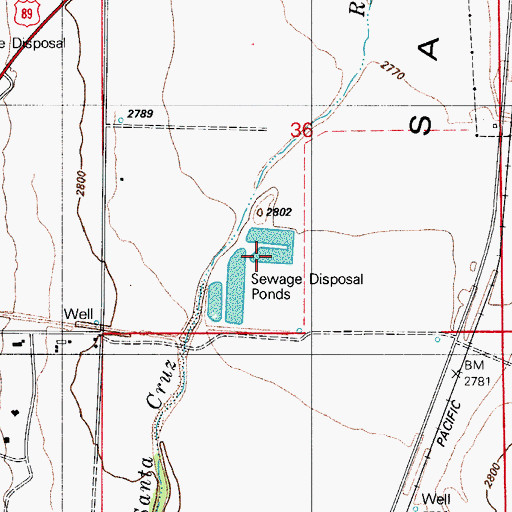 Topographic Map of Pima County Wastewater Management Green Valley Nutrient Removal Facility, AZ