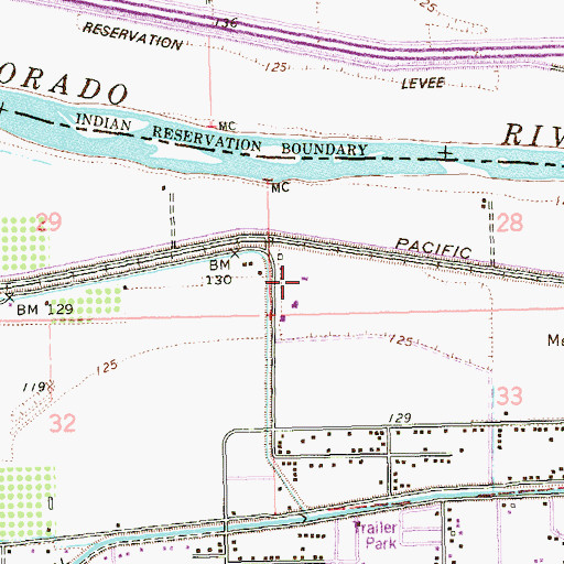 Topographic Map of City of North Figueroa Water Pollution Control Facility, AZ