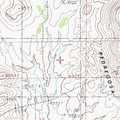 Topographic Map of Circle H Ranch Airport, AZ