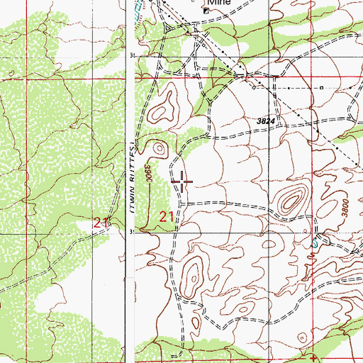 Topographic Map of Flying Diamond Airport, AZ