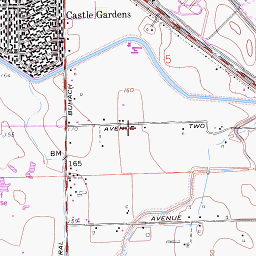 Topographic Map of Atwater Fire Department Station 2, CA