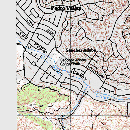 Topographic Map of North County Fire Authority Station 72, CA