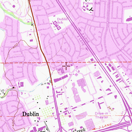 Topographic Map of Alameda County Fire Department Station 16, CA