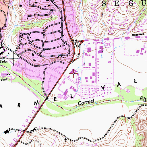 Topographic Map of Cypress Fire Protection District, CA