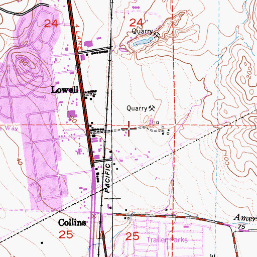 Topographic Map of American Canyon Fire Protection District, CA