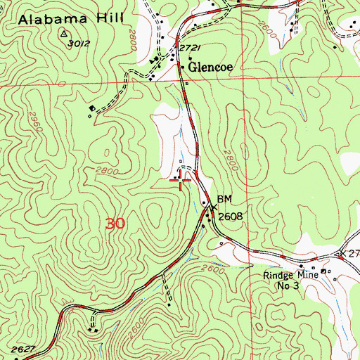 Topographic Map of Central Calaveras Fire and Rescue Protection District Station 4, CA