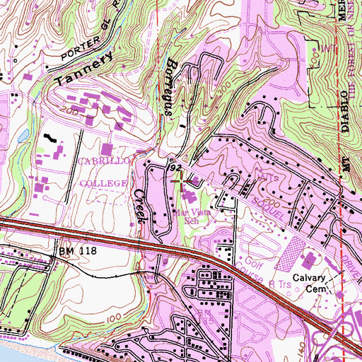 Topographic Map of Aptos / La Selva Fire Protection District Station 1, CA