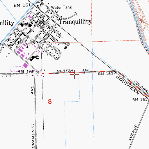 Topographic Map of Fresno County Fire Protection District Station 95, CA