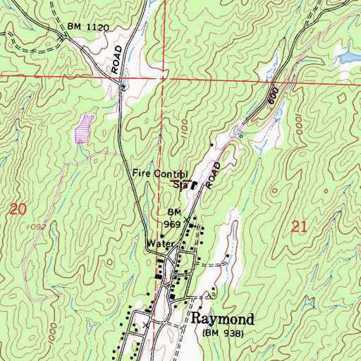 Topographic Map of Madera County Fire Department Station 15, CA