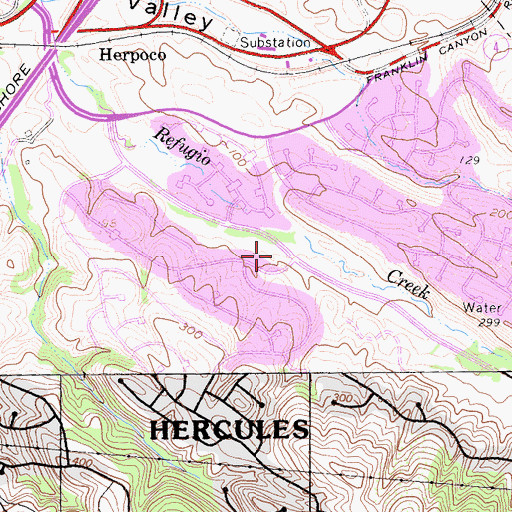 Topographic Map of Rodeo - Hercules Fire Protection District Station 76 Hercules, CA