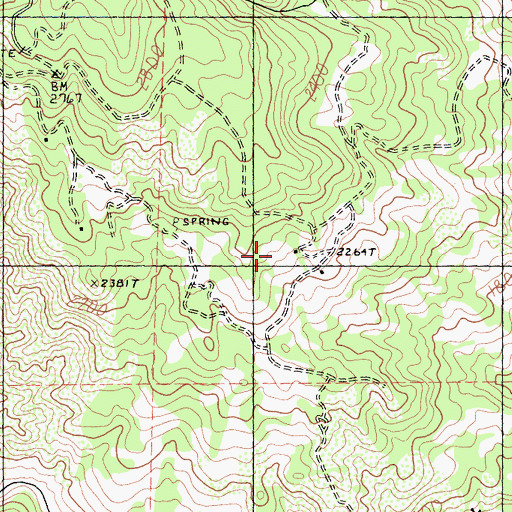 Topographic Map of Lazy Moon Ranch, CA