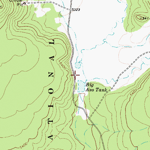 Topographic Map of Big Aso Tank, AZ