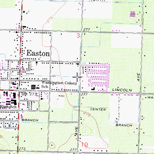 Topographic Map of Fresno County Fire Protection District Station 89 Easton, CA