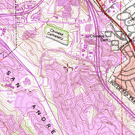 Topographic Map of North County Fire Authority Station 94, CA