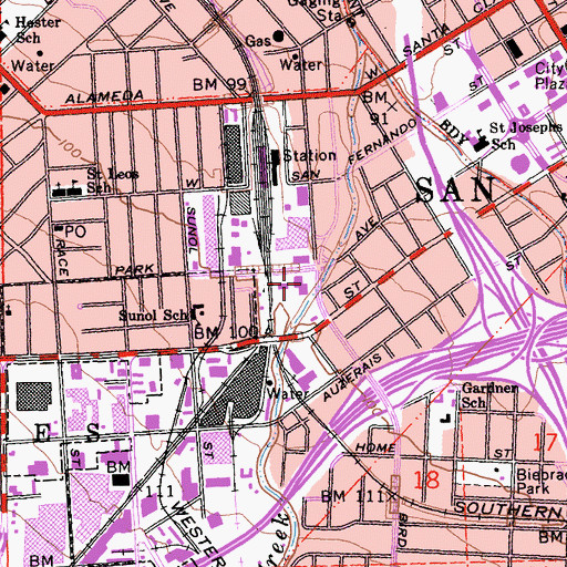 Topographic Map of San Jose Fire Department Training Center, CA