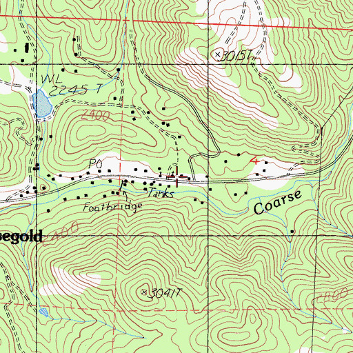 Topographic Map of Madera County Fire Department Station 13 Coarsegold Volunteer Fire Department, CA