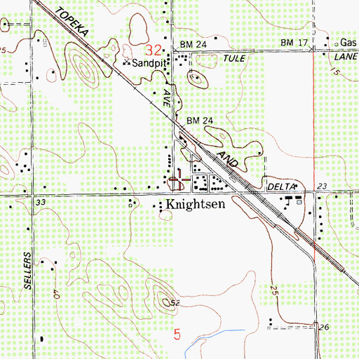 Topographic Map of East Contra Costa Fire Protection District Station 94, CA