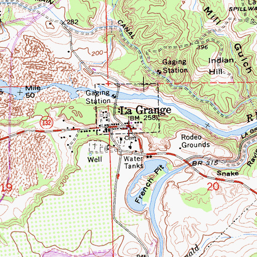Topographic Map of Stanislaus Consolidated Fire Protection District Station 35, CA