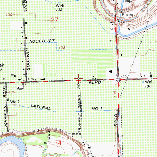 Topographic Map of Stanislaus Consolidated Fire Protection District Station 33, CA