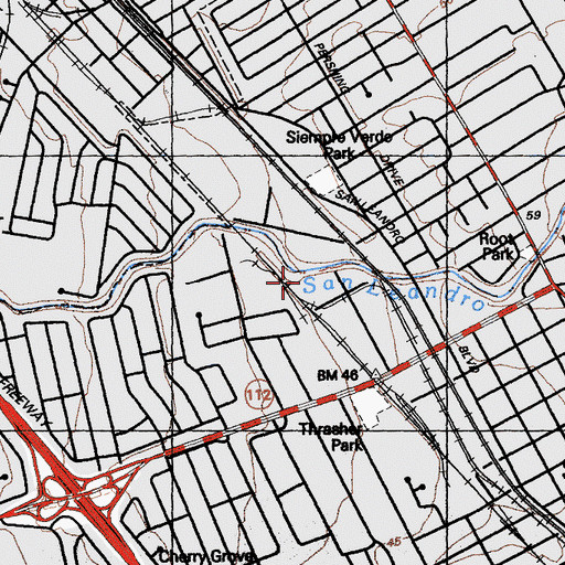 Topographic Map of Alameda County Fire Department Training Facility, CA