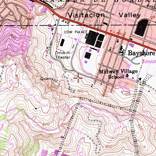 Topographic Map of North County Fire Authority Station 93, CA