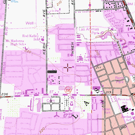 Topographic Map of Gilroy Fire Department Los Namos Station, CA