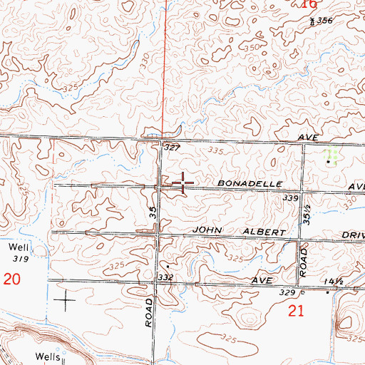 Topographic Map of Madera County Fire Department Station 19, CA
