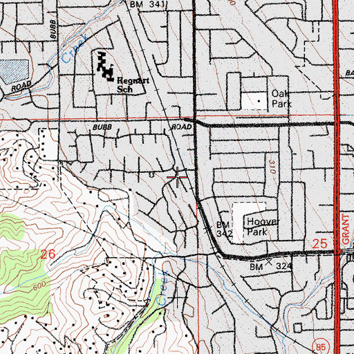 Topographic Map of Santa Clara County Fire Department Seven Springs Station, CA