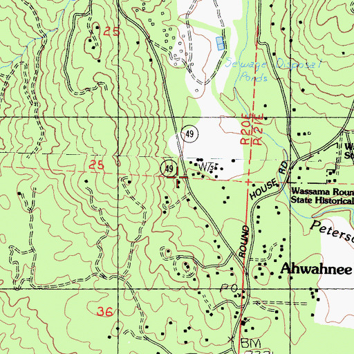 Topographic Map of Department of Forestry and Fire Protection Ahwahnee Station, CA