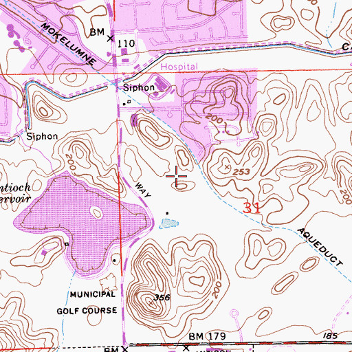 Topographic Map of Contra Costa County Fire Protection District Station 82, CA