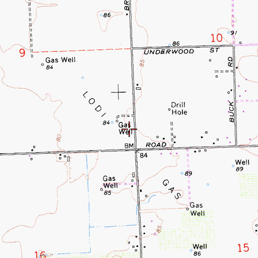 Topographic Map of Liberty Rural Fire Protection District, CA