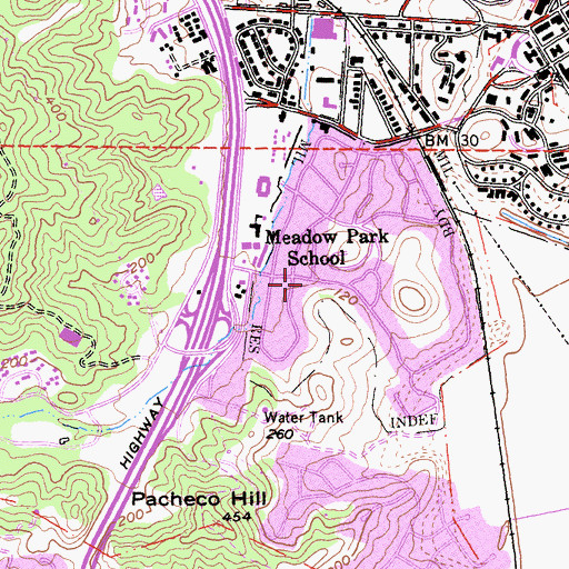 Topographic Map of Novato Fire Protection District Station 5, CA